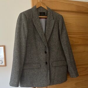 J. Crew Sommerset Blazer in Graphite English Wool Herringbone Sz 16 NWOT